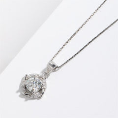 Moissanite Galaxy Necklace - 1.00 Carat Vs2 D Round cut