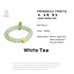 White Tea - Jade Bodhi Bracelet