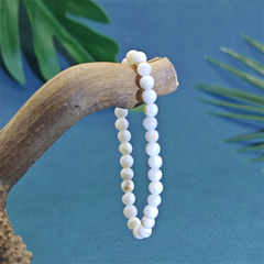 White Dew - Natural White Lip Shell Bracelet