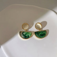 Green Lake - Opal like Acrylic Earring