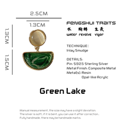 Green Lake - Opal like Acrylic Earring