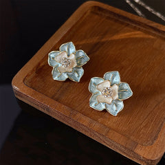 Lilies in Painting - Zircon Resin Earring