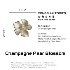 Champagne Pear Blossom - Resin Earring