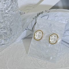 Silver/Green Lake - Acetic Acid Acrylic Earring