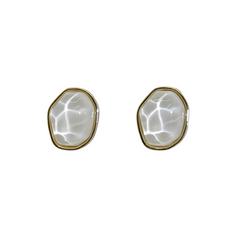 Silver/Green Lake - Acetic Acid Acrylic Earring