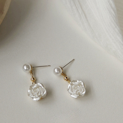 French Camellia - Resin Earring