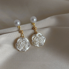 French Camellia - Resin Earring