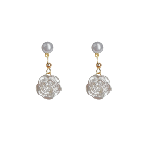 French Camellia - Resin Earring