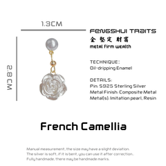 French Camellia - Resin Earring