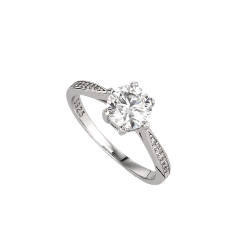 Moissanite Ring - 1.00 Carat Vs2 D Round cut