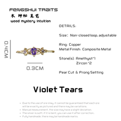 Violet Tears - Amethyst Ring