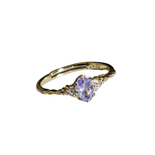 Moonlight Stone - Amethyst Ring