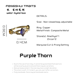 Purple Thorn - Amethyst Ring